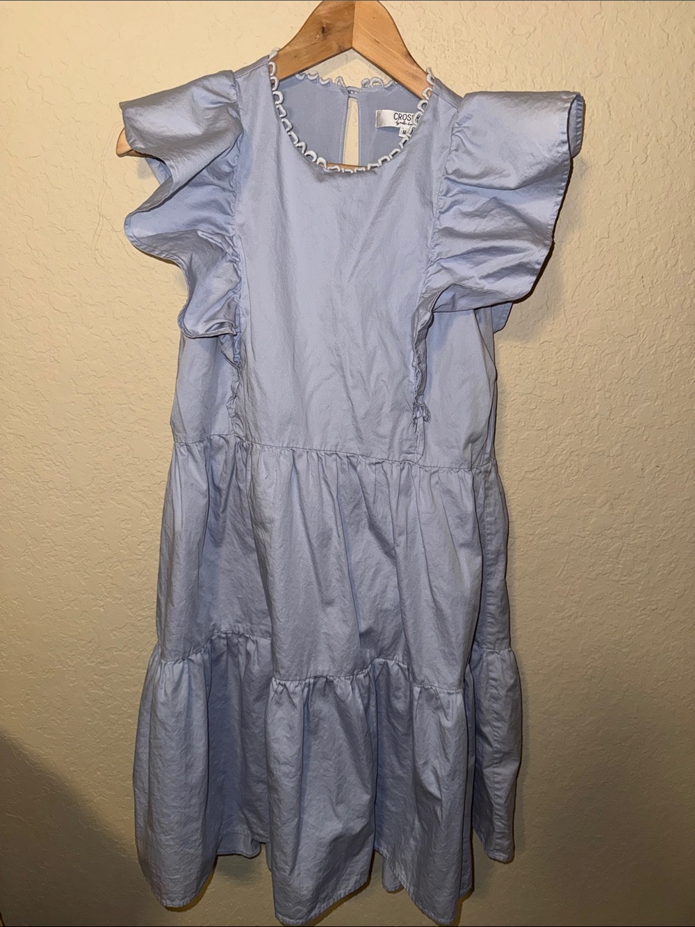 CROSBY by Mollie Burch Light Blue Ruffle Tiered Dress